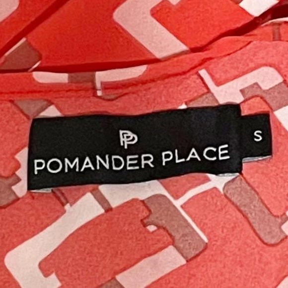 Pomander Place Small Red Chain Colette Long Sleeve Dress EUC - Picture 7 of 9